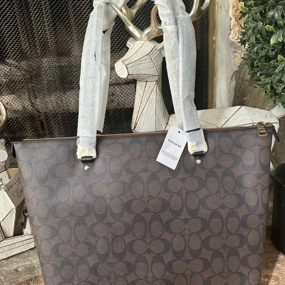 Coach signature tote bag brown/Black 1 93971 35745 4 - Picture 6 of 10